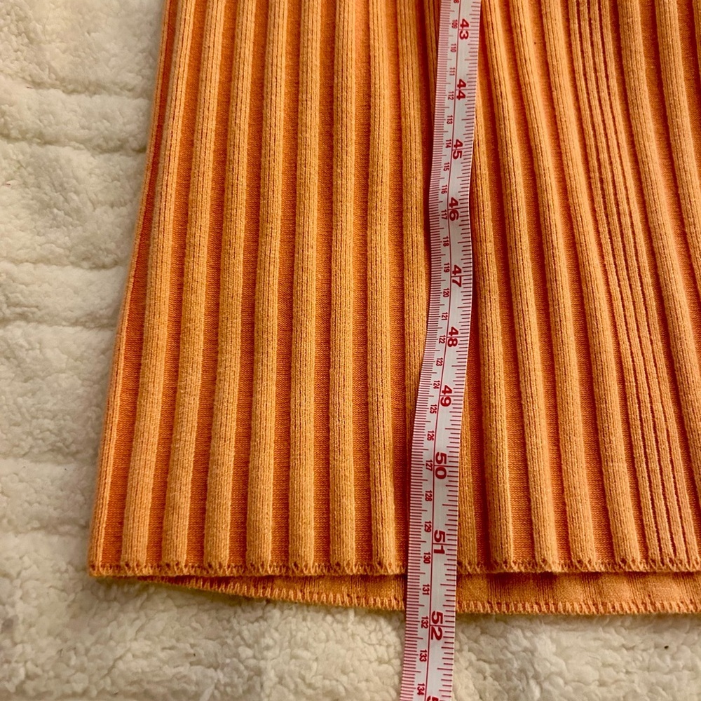 EXPRESS rib-knit twist back midi orange sweater dress size X Large - Picture 13 of 13